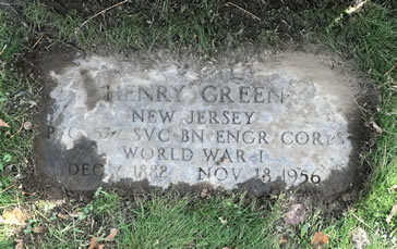 Henry Green Jr Grave Marker